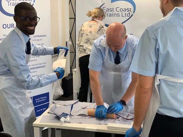 Workplace first aid training session guide