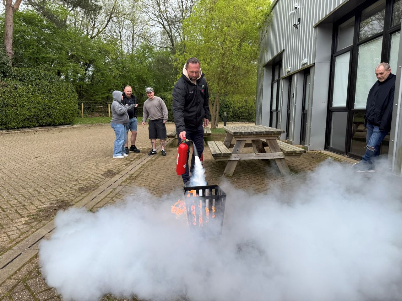 fire training using extinguisgher